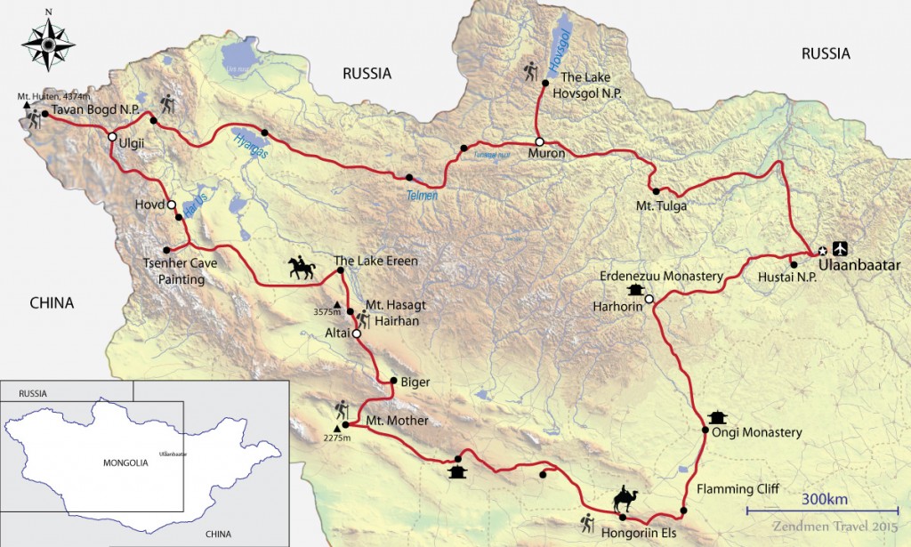 mongolia grand tour map