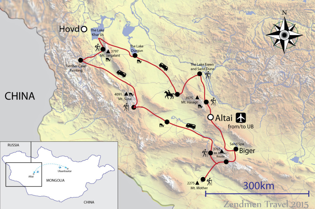 Map Altai Trekking