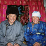 Mongolian couple from countryside