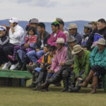 Locals watching Mongolian wrestling