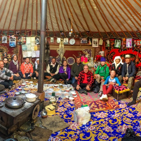 Inside the Kazakh ger