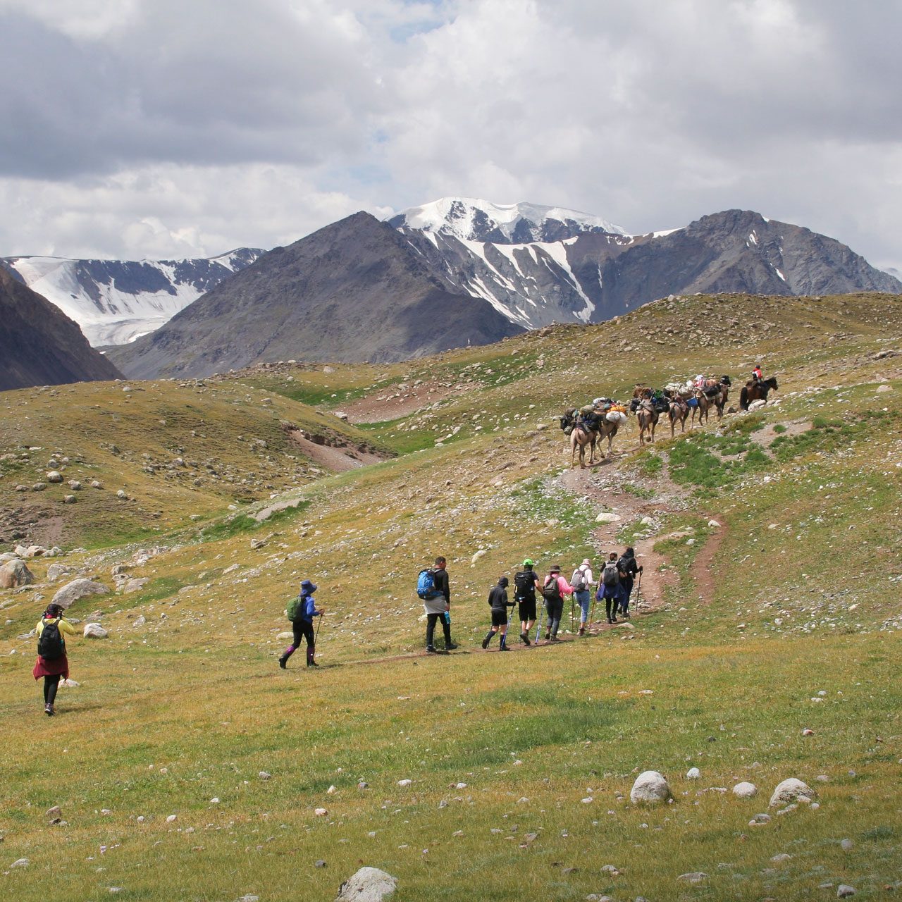 Trekking to Altai Tavan Bogd base camp