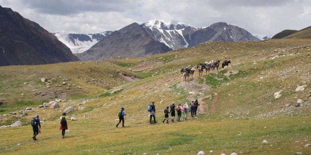 Trekking to Altai Tavan Bogd base camp